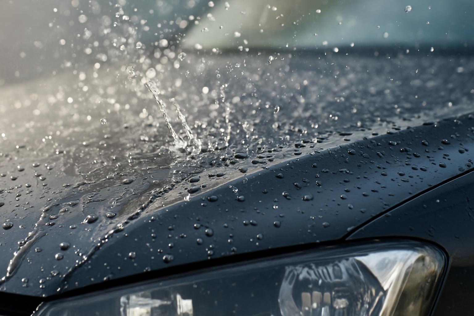 Clean car exterior after a wash